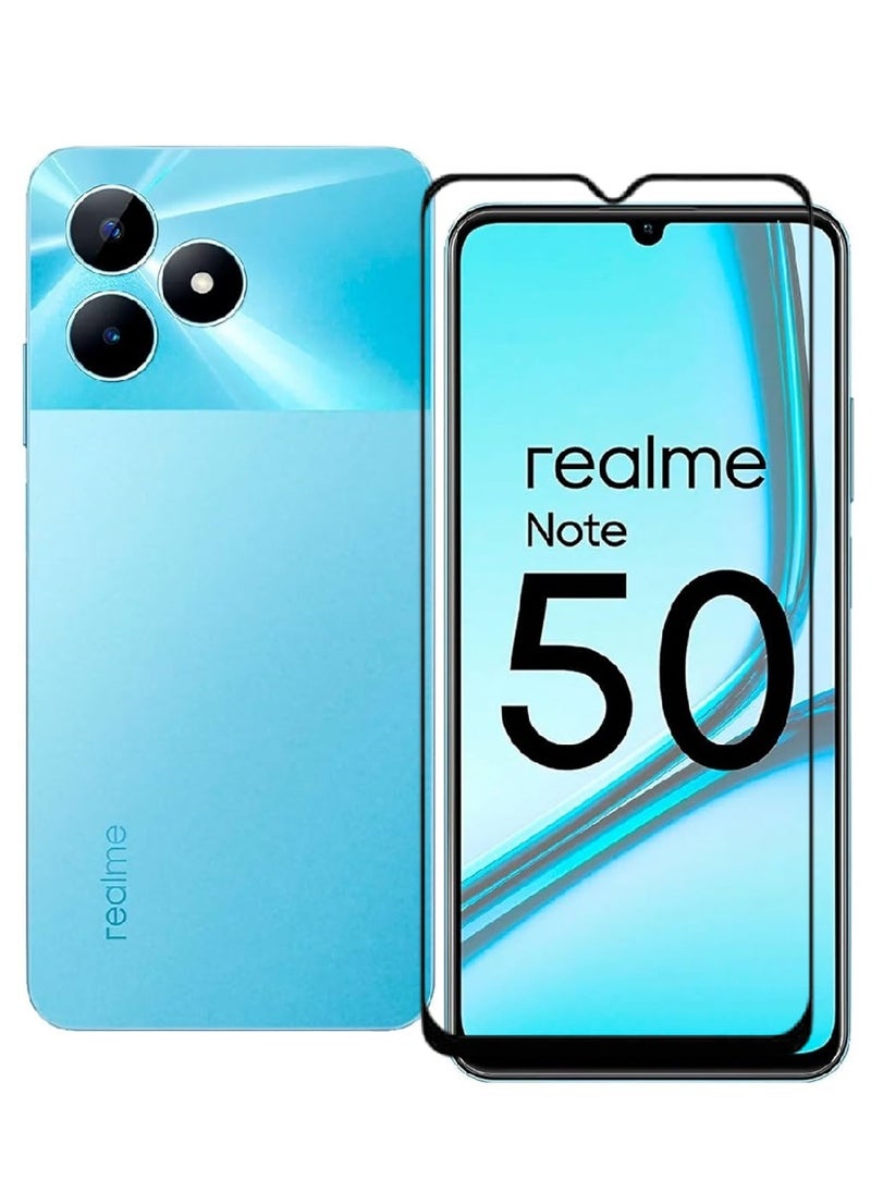 AINA Tempered Glass Screen Protector 5D Designed For Realme Note 50 Full Glue Edge to Edge Full Screen Coverage And Bubble Free - Image 1