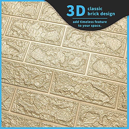 PEGASO 3D Peel and Stick, 1 pcs Wall Panels Stickers PE Foam Self-Adhesive Wallpaper DIY Waterproof Modern Style for Living Room Wall Decoration (1 pcs of 77 x 70cm | 5.82 Sq Feet Coverage) - Image 4