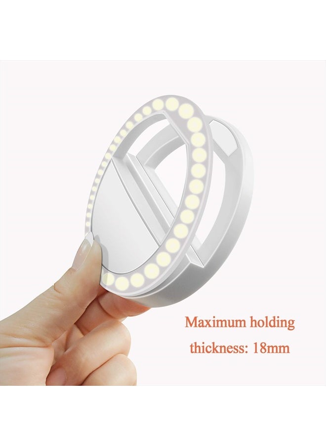 XINBAOHONG Selfie Ring Light Rechargeable Portable Clip-on Selfie Fill Light with 36 LED for Smart Phone Photography, Camera Video, Girl Makes up Black …  - Image 2