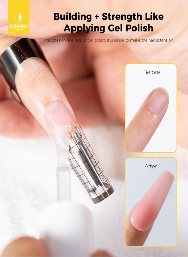 BURANO 5 in 1 Builder Base Gel 0.5 oz, Builder Gel for Nails Hard Gel Nail Extension Quick Building Gel, Builder Gel in a Bottle for Nail Pro & Beginner (Nude Pink) - Image 5