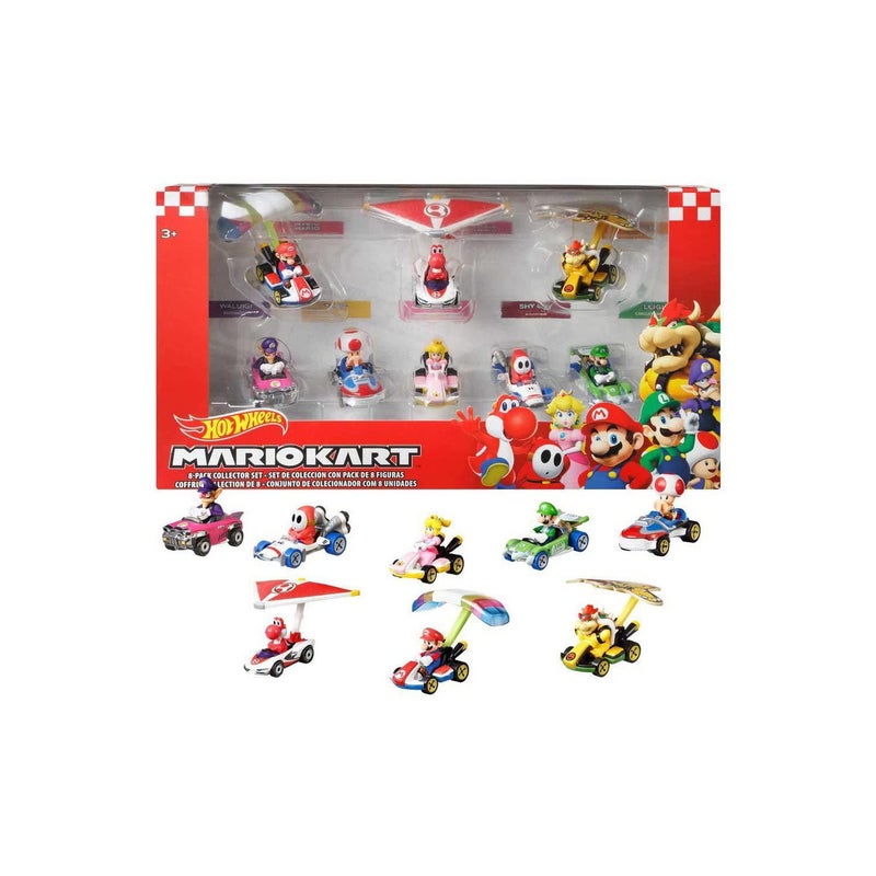 die cast DieCast Hotwheels Mario Kart Cars 8 Pack [Collector Set]