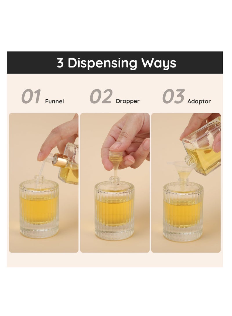 SYOSI Cologne Travel Bottle Refillable, 2 Pack 50ml Empty Perfume Spray Bottles, Glass Perfume Atomizer, Vintage Cologne Sample Container Travel Essentials for Frangrance Toiletries Cosmetic - Image 3