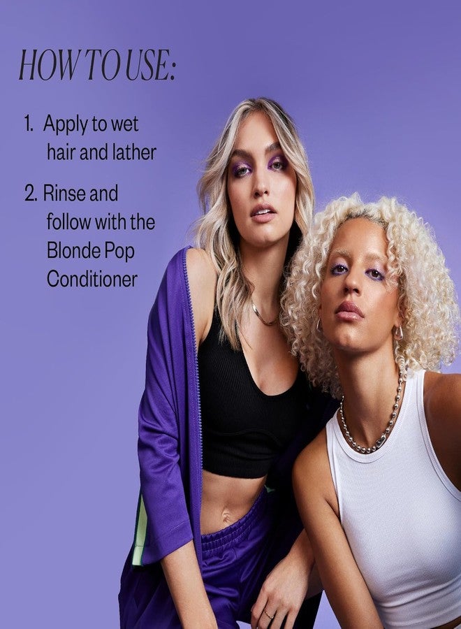 IGK Blonde Pop Shampoo + Conditioner Set | Purple Toning + Brighten + Neutralize Brass | Vegan + Cruelty Free | 8 oz (Set of 2) - Image 4