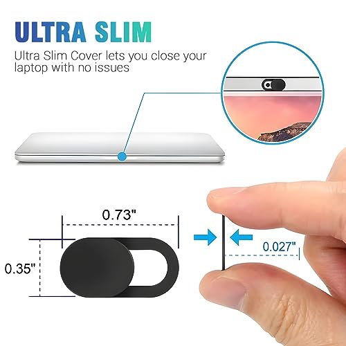 KACA Webcam Cover, Privacy Protector Webcam Cover Slide, Compatible with Laptop, Desktop, PC, Smartphone, Protect Your Privacy and Security, Strong Adhesive, Set of 6 - Image 4