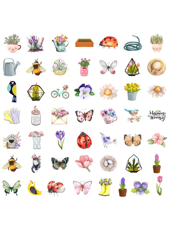 قوس قزح أورينبو 50 قطعة من ملصقات الحدائق وملصقات البستنة لسجلات القصاصات وحفلات الحديقة وهدايا الزراعة والبستنة للفتيات وهدايا للنساء والرجال - Image 2