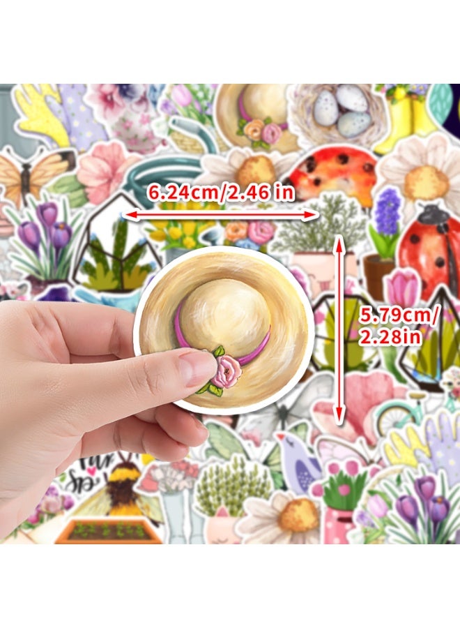 قوس قزح أورينبو 50 قطعة من ملصقات الحدائق وملصقات البستنة لسجلات القصاصات وحفلات الحديقة وهدايا الزراعة والبستنة للفتيات وهدايا للنساء والرجال - Image 5