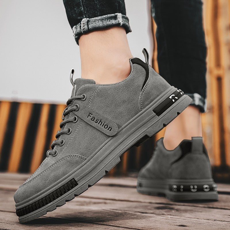 Work Men'S Shoes, Work Safety Shoes, Winter Casual Sneakers, Leather Trendy Shoes, Spring - Image 1