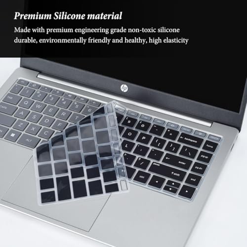 RAYA Silicone Keyboard Cover for HP Pavilion Plus 14 (ec, ef, eh, ew, ey, dq) Series Laptops | Also fit for HP Pavilion x360 14inch (ek, dy) Series & HP Envy x360 (15.6inch) Laptops (Black) - Image 4