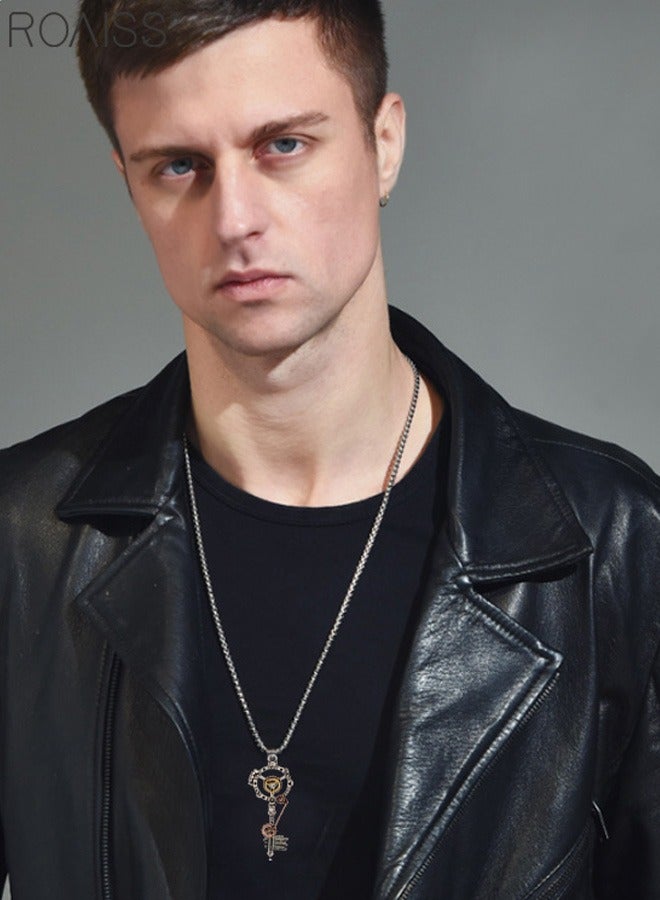 roaiss قلادة مفاتيح عصرية للجنسين قلادة تروس كلاسيكية إبداعية قلادة Steampunk - Image 3