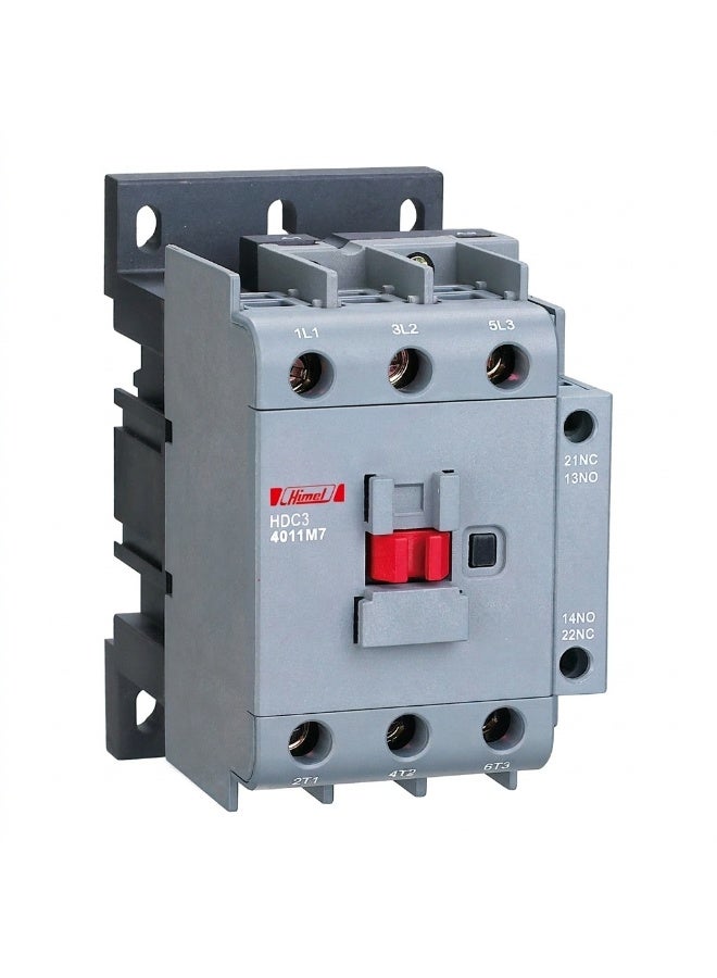 Himel Contactor 40A, 3 Pole , 220VAC Coil ( 1NO+1NC) Motor Control up to 18.5kW / 25HP Himel HDC34011M7 - Image 1