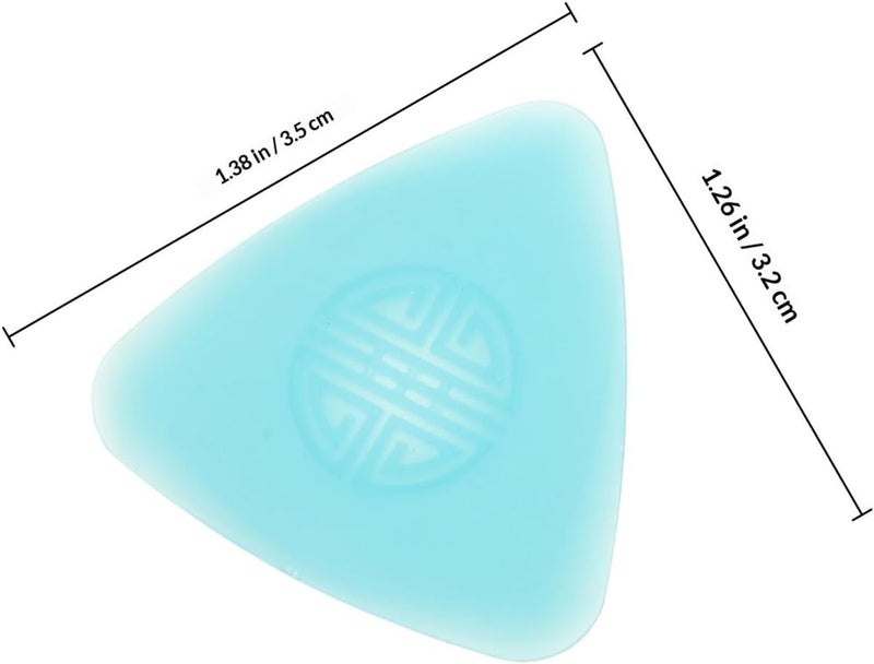 3pcs Nylon Guitar Picks for Acoustic, Electric Bass Guitars, Non-slip Sturdy Plectrums with Soft Blue, White Pink Colors for Professional String Instrument Playing - Image 2