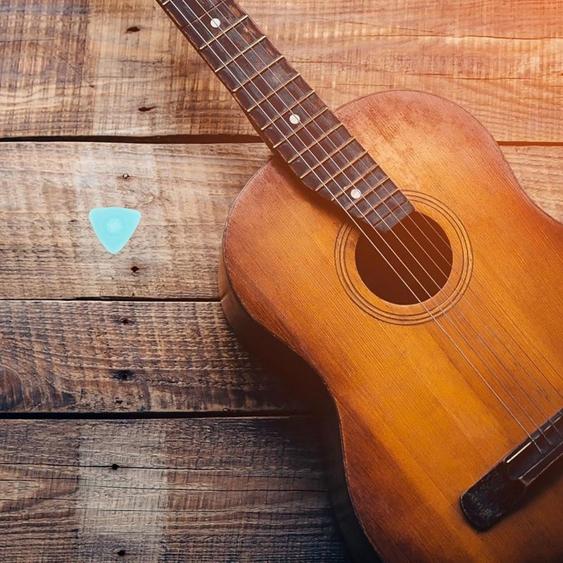 3pcs Nylon Guitar Picks for Acoustic, Electric Bass Guitars, Non-slip Sturdy Plectrums with Soft Blue, White Pink Colors for Professional String Instrument Playing - Image 5