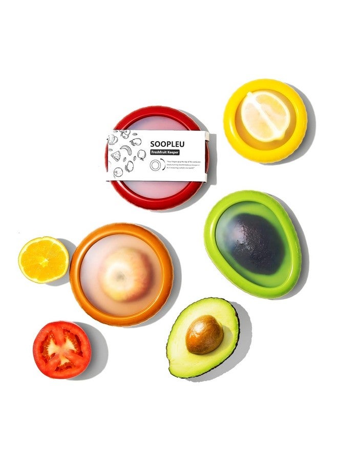 SOOPLEU Avocado Saver and Tomato Holder - Set of 4 Reusable Storage Containers for Fridge - Ideal for Garlic, Onions, Lemons, and Potatoes - Image 1