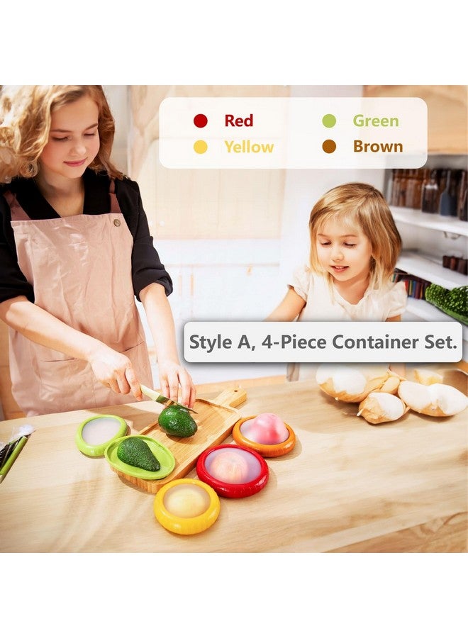 SOOPLEU Avocado Saver and Tomato Holder - Set of 4 Reusable Storage Containers for Fridge - Ideal for Garlic, Onions, Lemons, and Potatoes - Image 2