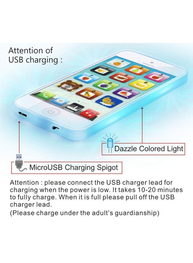 YOYOSTORE 1 Pc Phone Toy Play Cell Phone Mobile Cellphone with USB Recharable Cable for Baby Kids - Image 1