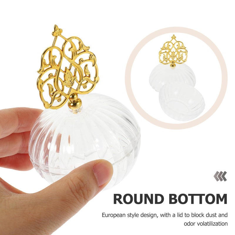 12 Pcs Round Base Small Treat Containers With Gold Accents For Wedding Party Candy Storage - Image 5