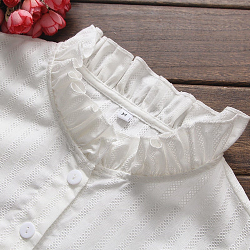 Fake Collar Children''s Cotton All-match Ruffled Collar Autumn and Winter Matching Sweater Shirt Decorative Collar Vest Fake Collar - Image 4