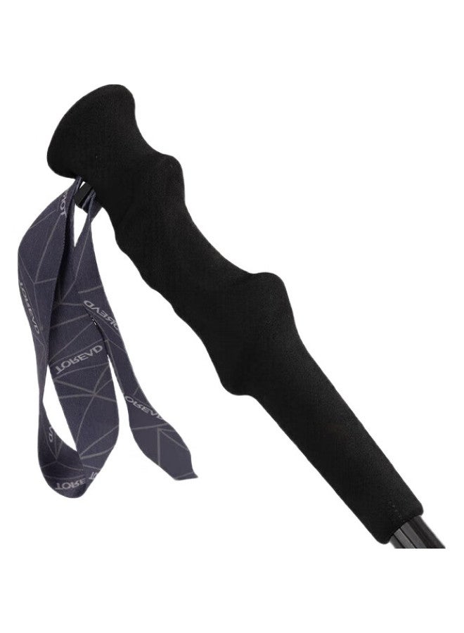 Toread Hiking Poles, Walking Sticks, Carbon Fiber Telescopic Ultra-Light Outdoor Trekking Portable Climbing Poles, Black - Image 2