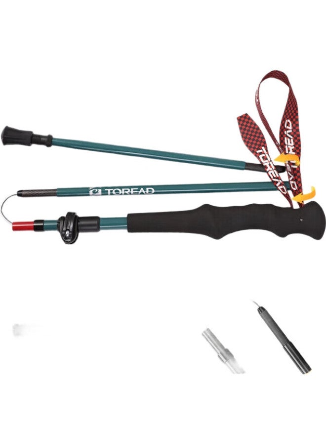 Toread Hiking Poles, Walking Sticks, Carbon Fiber Telescopic Ultra-Light Outdoor Trekking Portable Climbing Poles, Black - Image 1