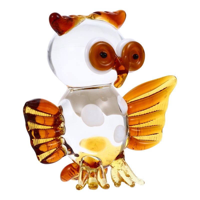 1Pc Glass Owl Ornament Desktop Ornament Home Decoration Glass Crafts - Image 4