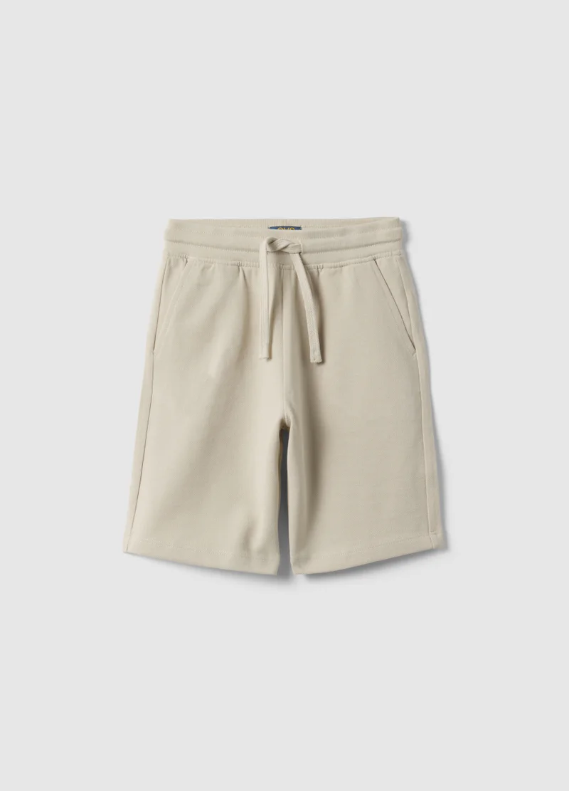 Ovs OVS Beige Pure Cotton Shorts For Kids Regular Fit