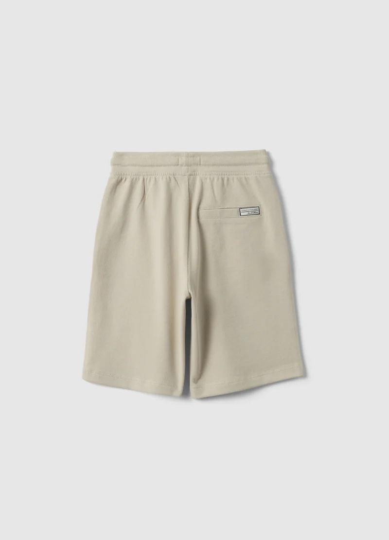 Ovs OVS Beige Pure Cotton Shorts For Kids Regular Fit