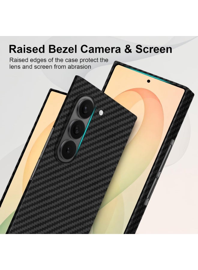 بروتيكت جراب فائق النحافة من ألياف الأراميد لهاتف Samsung Galaxy Z Fold 8 Ultra، متوافق مع MagSafe، بتصميم نحيف للغاية، مصنوع من ألياف الأراميد المنسوجة 1500D، مع غطاء أمامي وخلفي، باللون الأسود المطفي - Image 4