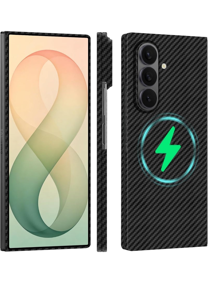 بروتيكت جراب فائق النحافة من ألياف الأراميد لهاتف Samsung Galaxy Z Fold 8 Ultra، متوافق مع MagSafe، بتصميم نحيف للغاية، مصنوع من ألياف الأراميد المنسوجة 1500D، مع غطاء أمامي وخلفي، باللون الأسود المطفي - Image 1
