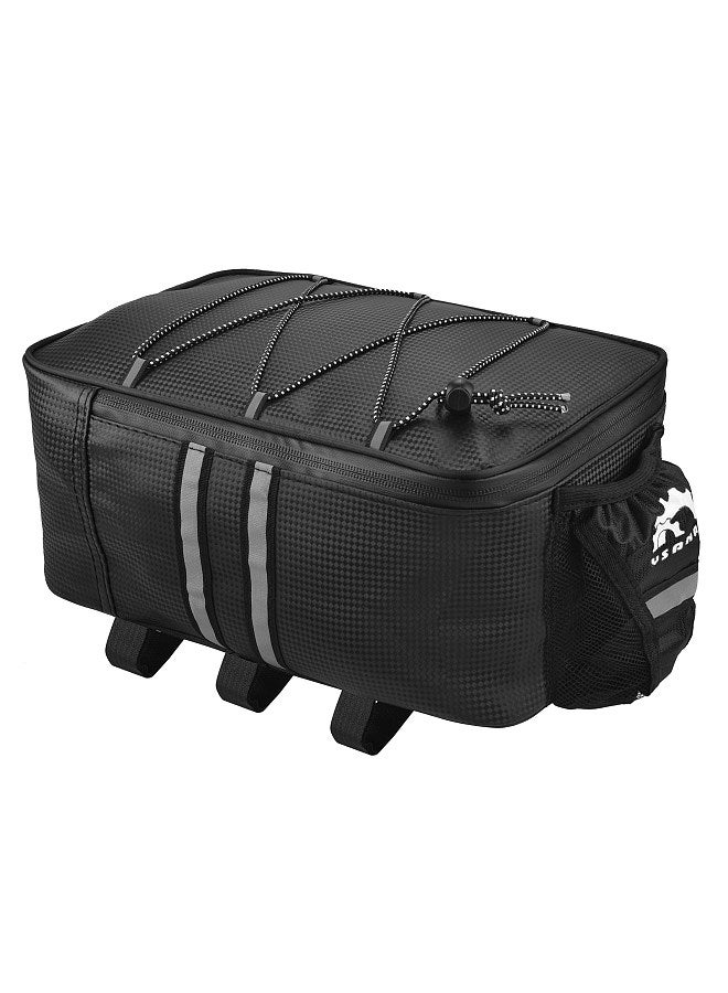 YSANAM Bike Trunk Bag with Waterproof Rain Cover Bicycle Rear Bag Bike Rack Bag  - Image 1