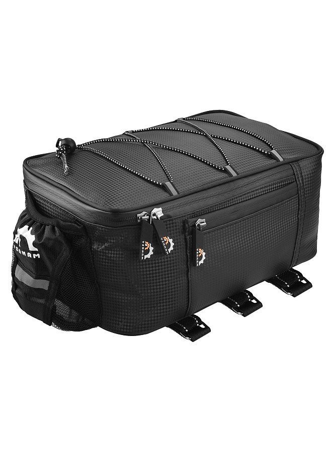 YSANAM Bike Trunk Bag with Waterproof Rain Cover Bicycle Rear Bag Bike Rack Bag  - Image 3