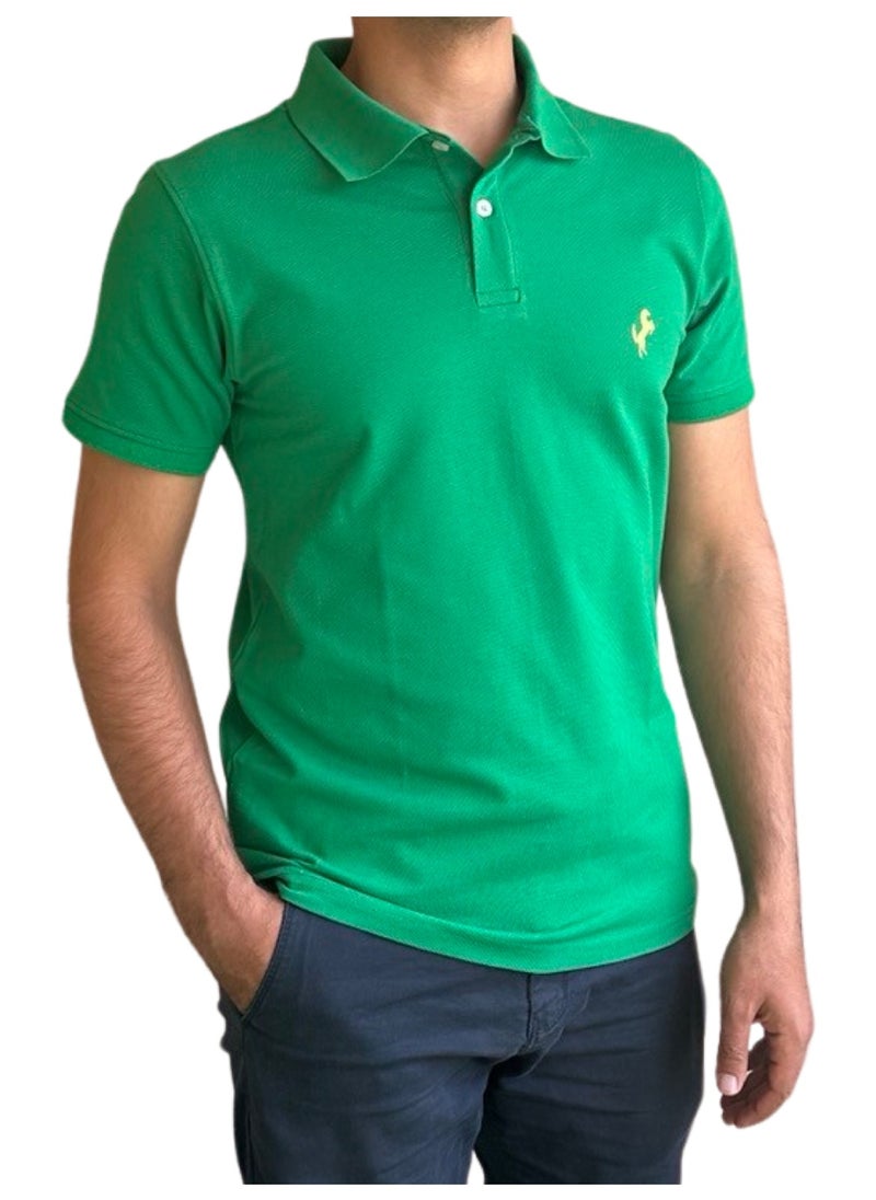 Horse Polo - Horse Polo Classic Polo Shirt, Grass Green - Image 1