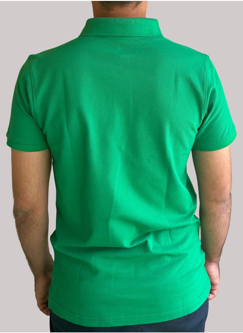 Horse Polo - Horse Polo Classic Polo Shirt, Grass Green - Image 1