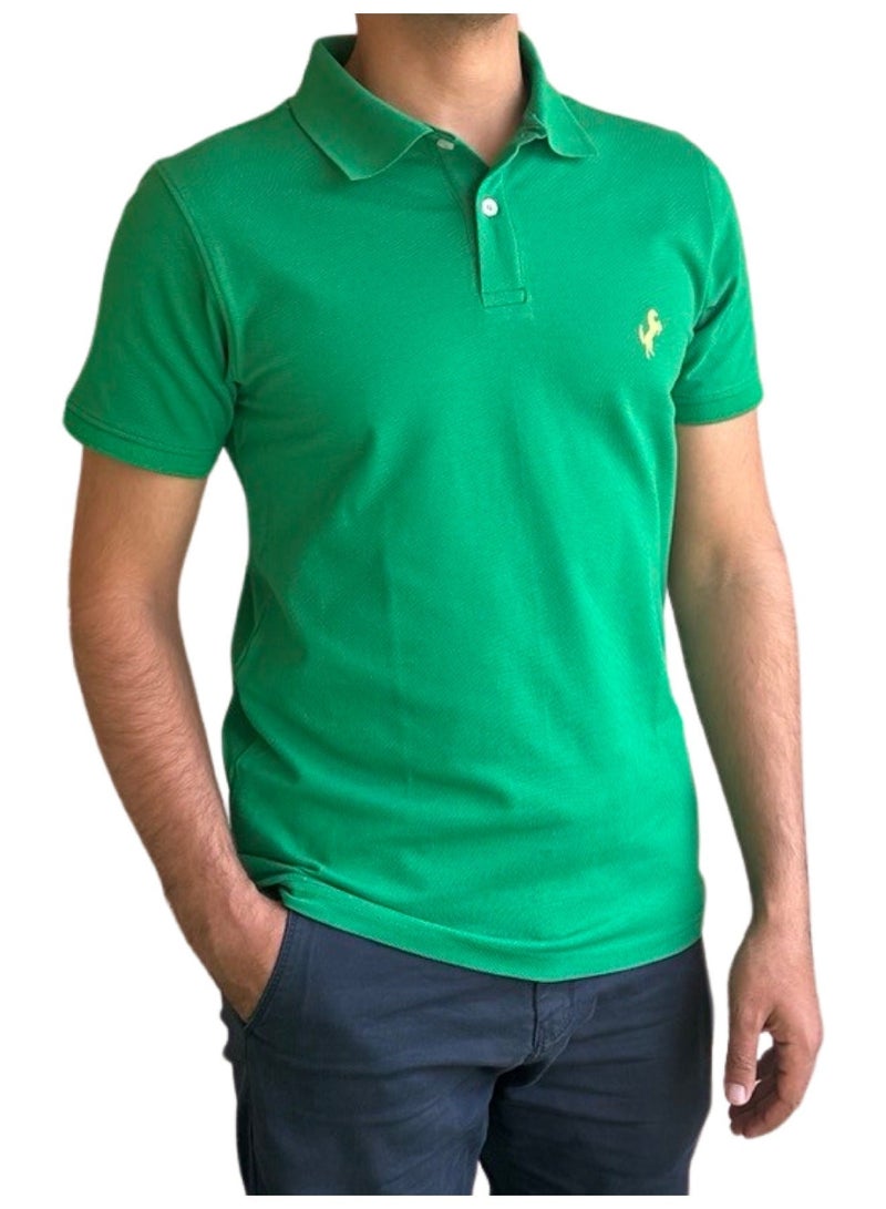 Horse Polo Classic Polo Shirt, Grass Green - Image 2