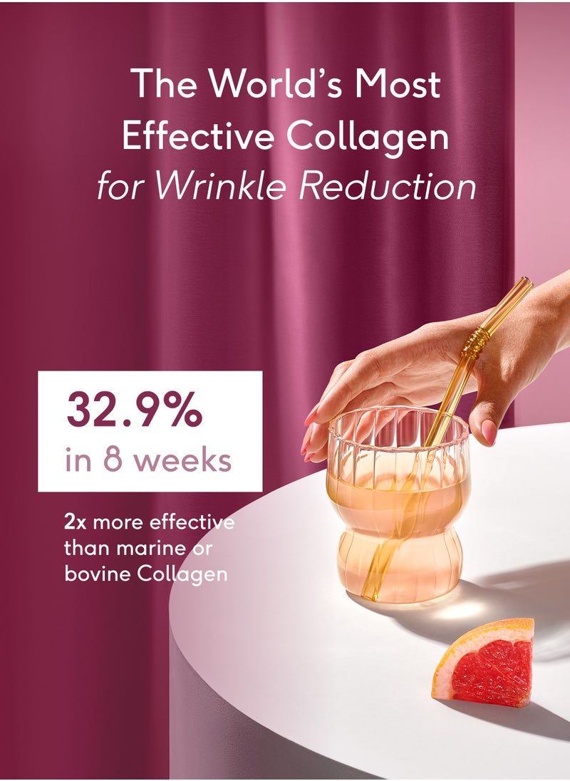 FEEL - Feel Pro Collagen Powder, Pineapple & Grapefruit Flavour Collagen Supplement Drink, Vegan, Anti-Wrinkle Support, Increased Skin Elasticity, Revive and Support Hair And Nail Growth (30 Servings) - Image 1