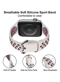 Lerobo 3 Pack Compatible for Apple Watch Band 40mm 44mm 45mm 38mm 41mm 42mm 49mm for Women Men Breathable Silicone Strap for iWatch Bands Series 8 7 6 5 4 3 2 1 SE Ultra, S/M  - Image 3