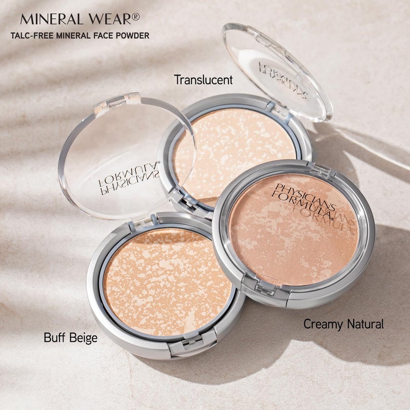 Physicians Formula Mineral Wear Talc-Free Face Powder, Light Coverage Mineral Makeup for Sensitive Skin â€“ Buff Beige - Image 4
