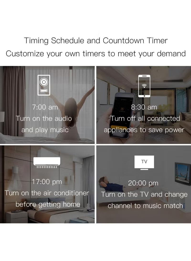 تويا جهاز تحكم عن بعد ذكي بالأشعة تحت الحمراء يعمل بتقنية الواي فاي - جهاز إرسال الأشعة تحت الحمراء لأجهزة التكييف والتلفزيون والأجهزة المنزلية، لا يتطلب جهاز تحكم مركزي، متوافق مع جوجل هوم، تحكم عن بعد باللمس والتطبيق، وظيفة التوقيت والتحكم الصوتي (دائري) - Image 4