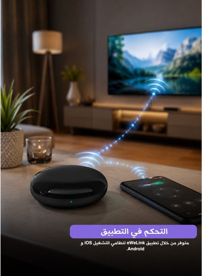 TUYA WiFi Smart IR Universal Remote Control – Infrared Blaster for AC, TV & Home Appliances, No Hub Required, Compatible with Google Home, Touch & App Remote Control, Timing Function & Voice Control (Round) - Image 1