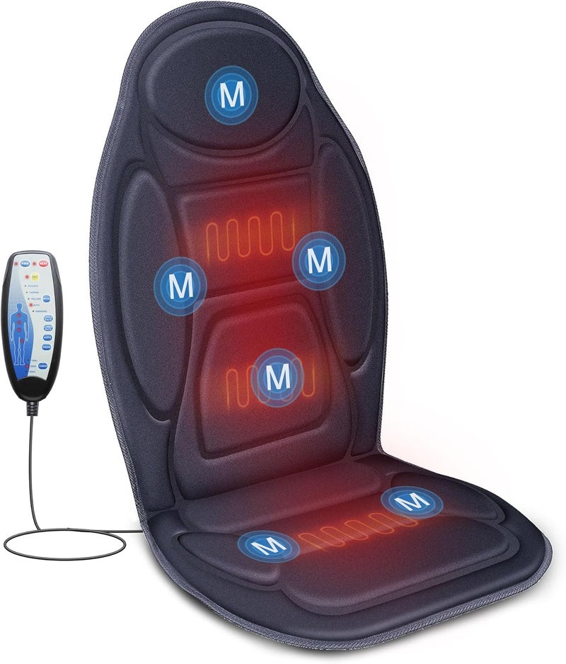 Snailax Massage Cushion, Comfortable Massager with Vibration for Back, Massage Seat for Relaxing at Home and Office, Gifts for Men/Women/Family - Image 1