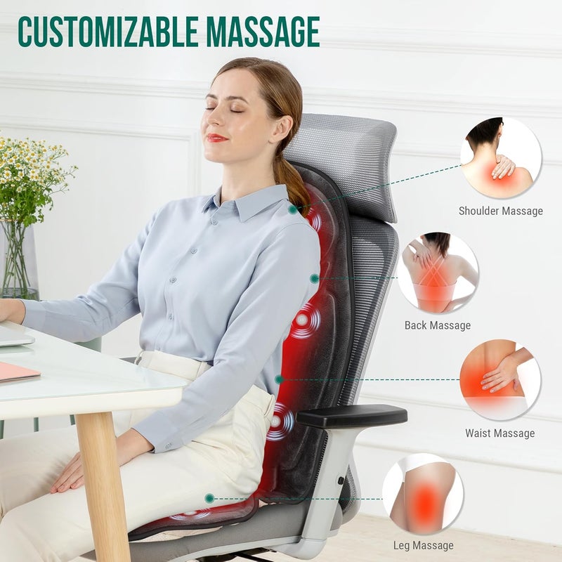Snailax Massage Cushion, Comfortable Massager with Vibration for Back, Massage Seat for Relaxing at Home and Office, Gifts for Men/Women/Family - Image 3