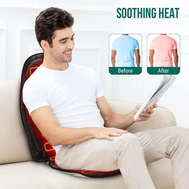 Snailax Massage Cushion, Comfortable Massager with Vibration for Back, Massage Seat for Relaxing at Home and Office, Gifts for Men/Women/Family - Image 4