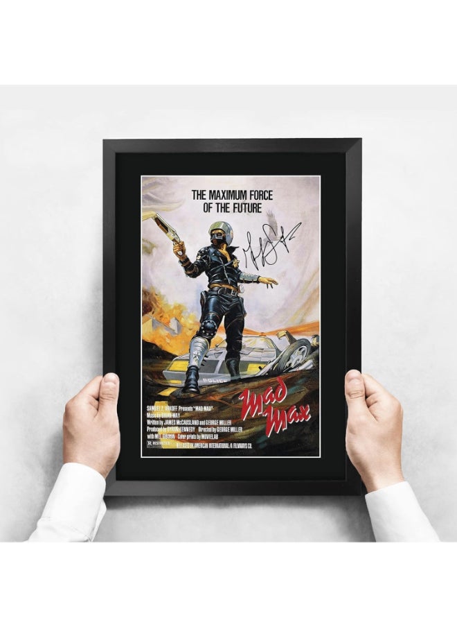 HWC Trading HWC Trading Mad Max 1 Movie Poster Mel Gibson Signed 16 x 12 inch Framed Gift Printed Autograph Film Print Photo Picture Display - 16" x 12" Framed  - Image 3