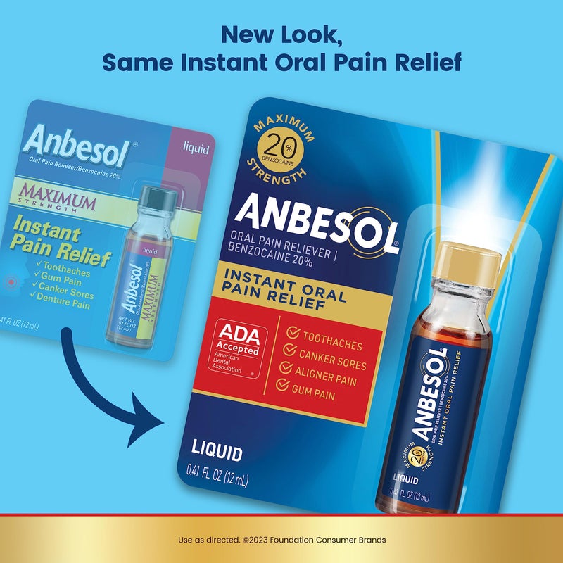Anbesol سائل أنبيسول للتخدير الفموي بحد أقصى - 0.41 أونصة سائلة (قد يختلف التغليف) - Image 3