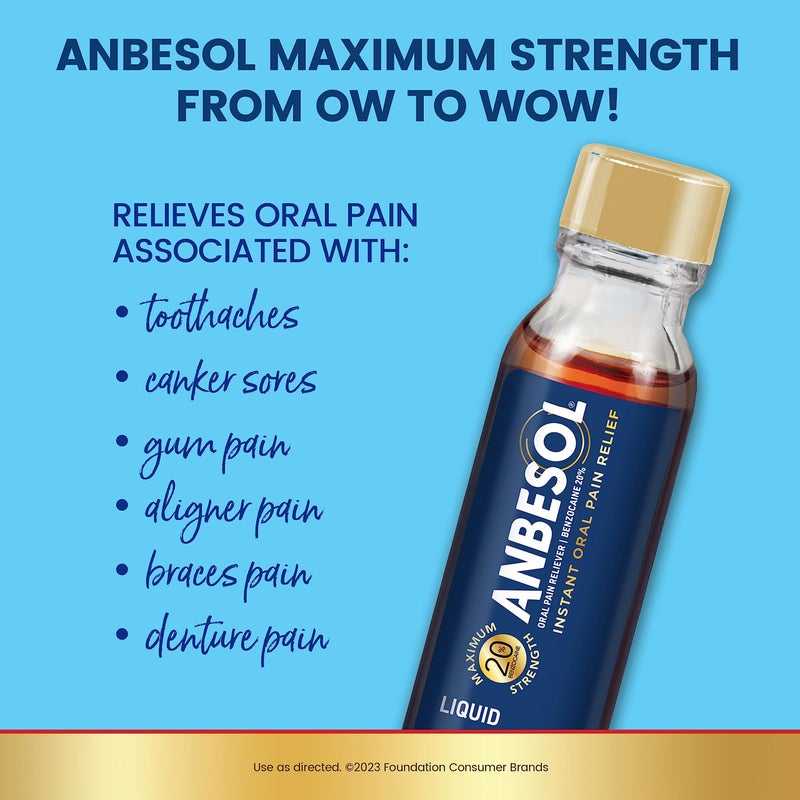Anbesol سائل أنبيسول للتخدير الفموي بحد أقصى - 0.41 أونصة سائلة (قد يختلف التغليف) - Image 4