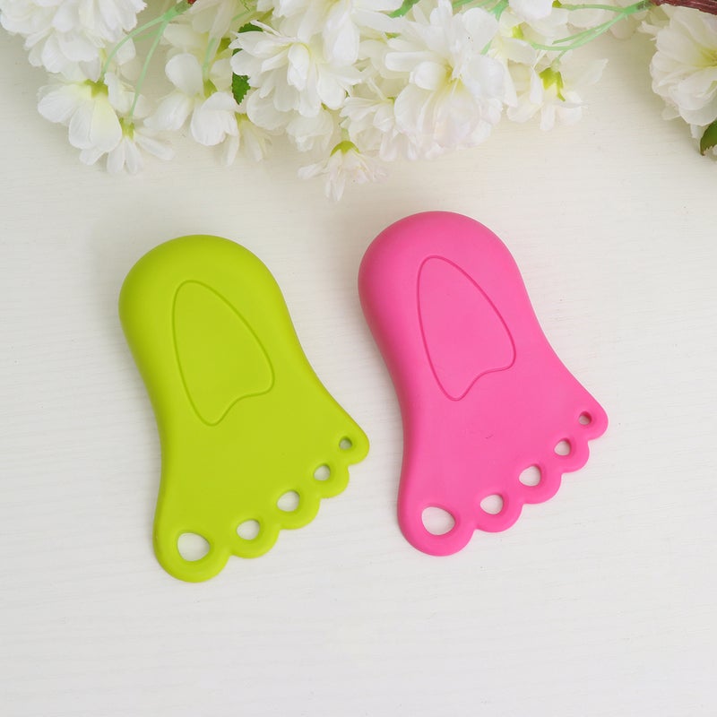 2pcs Foot Shape Door Stopper Windproof Floor Stop Anti-pinch Hand Door Shield Rubber Door Stopper Anti-collision Floor Knob Green Rosy - Image 5