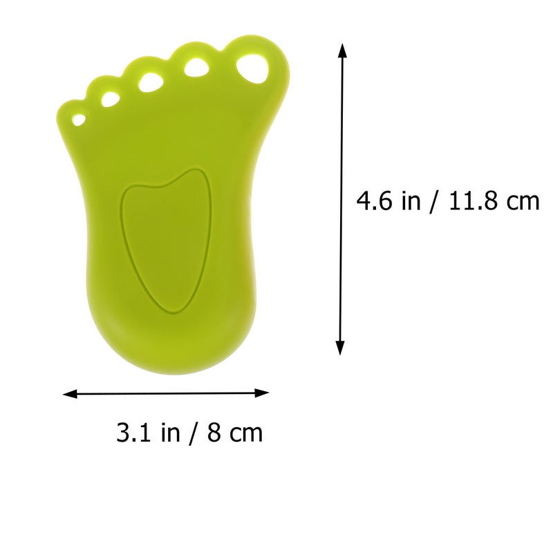 2pcs Foot Shape Door Stopper Windproof Floor Stop Anti-pinch Hand Door Shield Rubber Door Stopper Anti-collision Floor Knob Green Rosy - Image 2