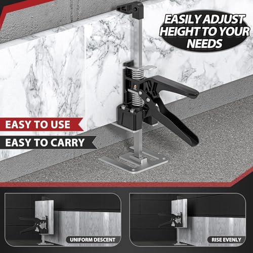 XClifes Labor Saving Arm Jack Handle 2 Pack, Construction Jack, Wall Tile Locator, Multi Function Height Adjustment Lifting Device, Door Panel Lifting Cabinet, Raised 9.8 in, Pair Dynamic Load 420 LB - Image 4