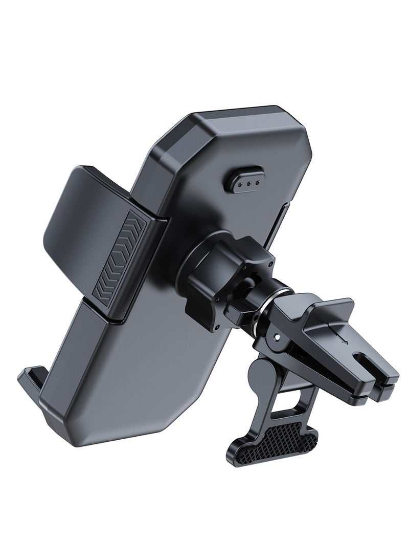 حامل هاتف للسيارة، حامل هاتف للسيارة لفتحة تهوية الهواء، حامل هاتف مضاد للاهتزاز للسيارة مع تصميم خطاف فائق الثبات، حامل هاتف للسيارة متوافق مع جميع هواتف iPhone 14/13/12 - Image 2