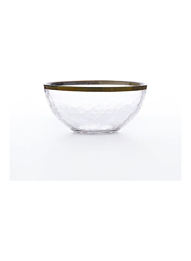 Electroplated Cold Grain Glass Fruit Bowl Clear 13x6cm - Image 5