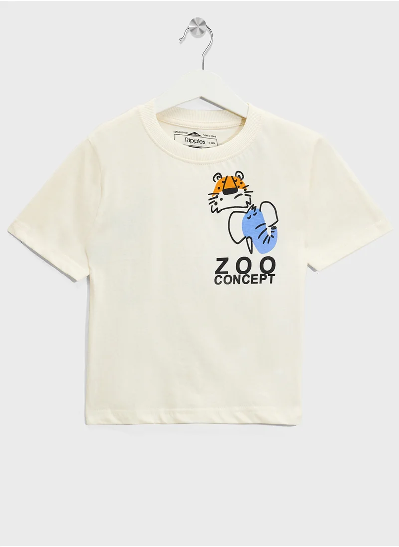 ريبلز مع نمشي Boys Drop Shoulder T-shirt